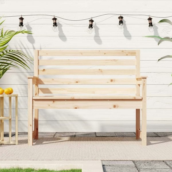 Berkfield Garden Bench 109x48x91.5 cm Solid Wood Pine