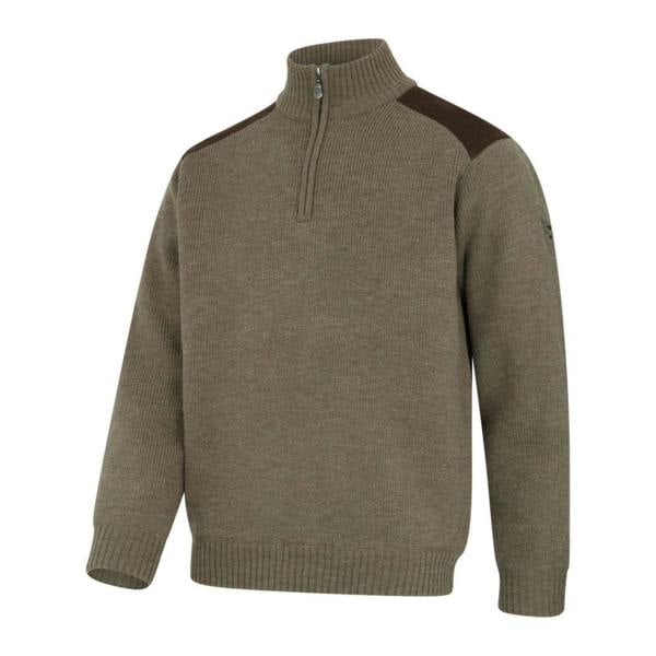 Hoggs of Fife Hebrides II Zip Neck Windproof Pullover  Meadow Green