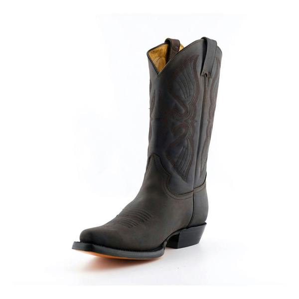 Grinders Mens Brown Cowboy Leather Boots- Louisiana