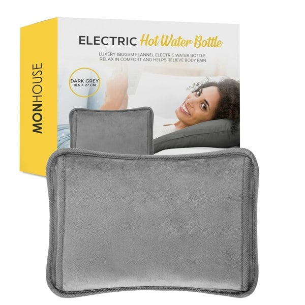 MONHOUSE Rechargeable Electric Hot Water Bottle Grey - Heat Pad - Waist Belt - No Refill