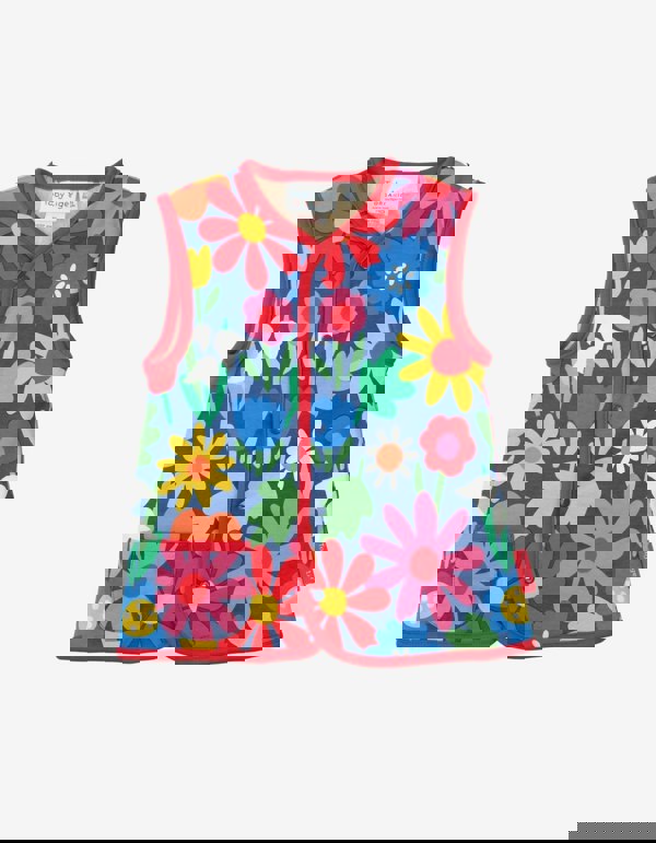 Organic Bold Floral Reversible Gilet - Toby Tiger UK Retail