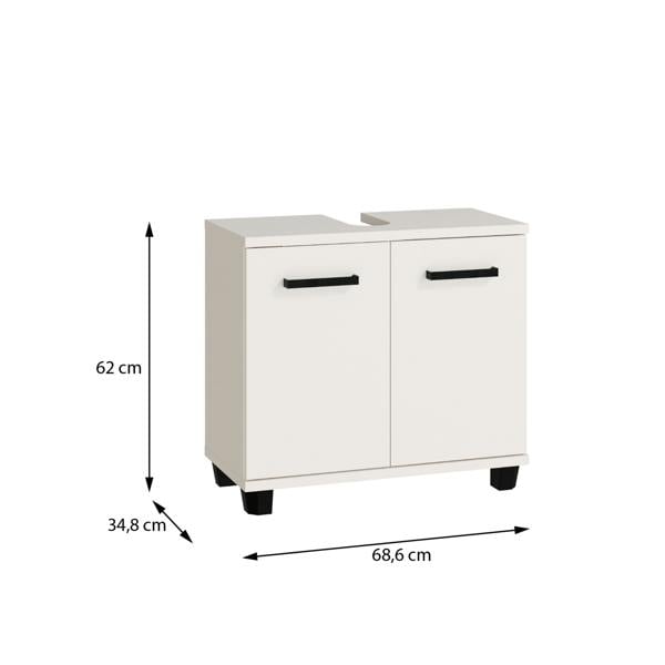 Furniture To Go Veris Under Sink Cabinet with 2 Doors in Sand