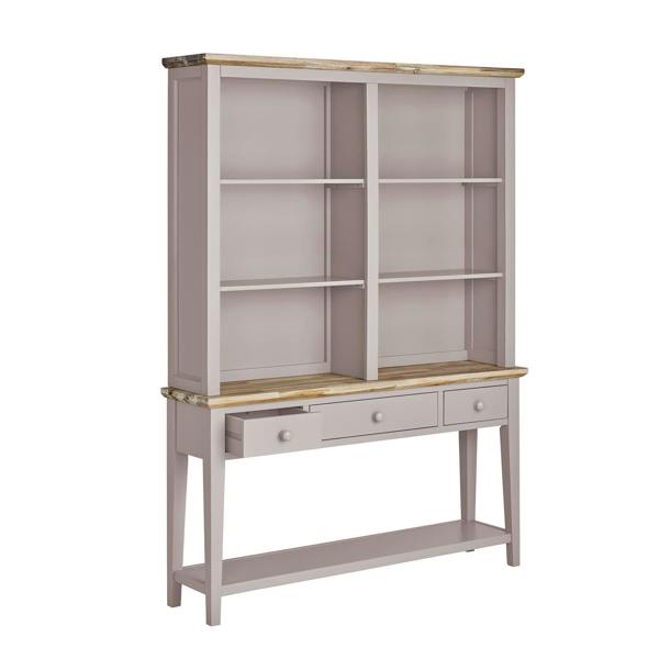 Statement Furniture Florence Console Table and Hutch, Display Cabinet with Shelves