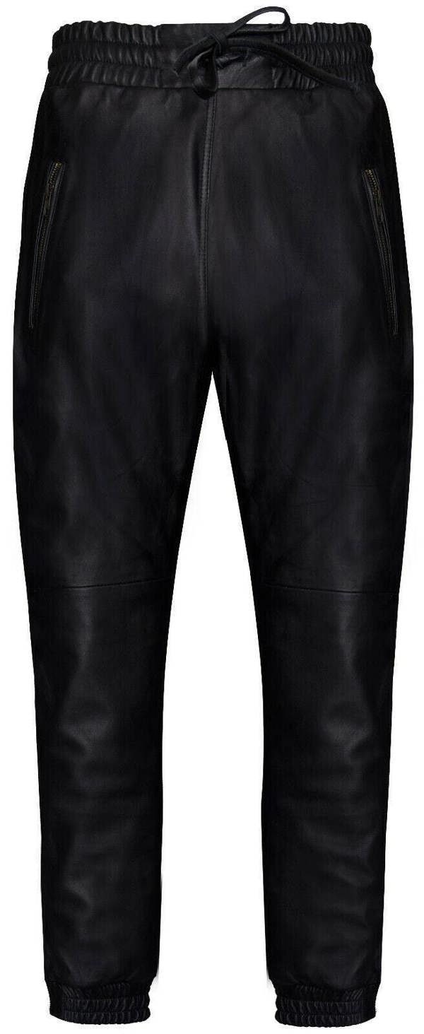Infinity Leather Mens  Leather Jogging Bottoms-Boston