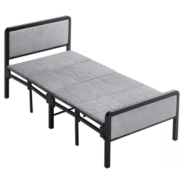 Havendro Folding Single Guest Bed Padded Foam Metal Frame Fold Up Sleeper for Home Outdoor