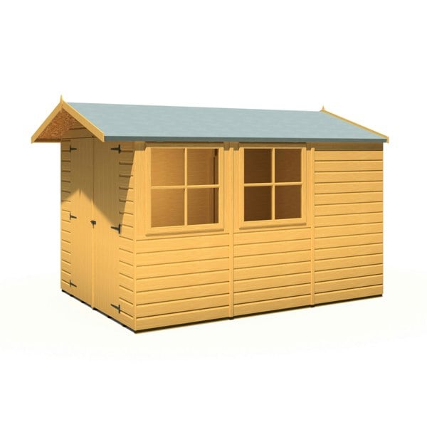Shire Guernsey 7x10 12mm interlock Clad wooden Shed - Best Shed