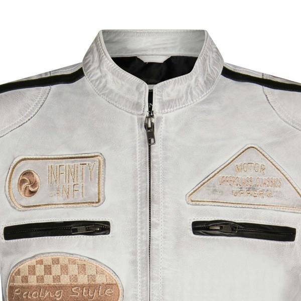 Infinity Leather Mens Racing Leather Biker Jacket-Portland