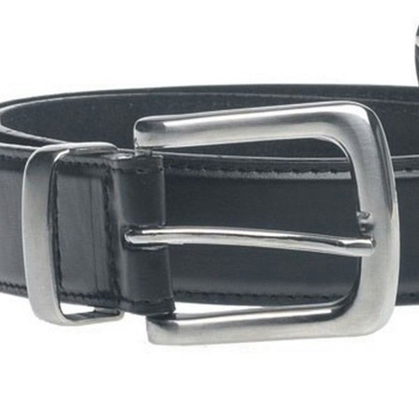 Duke Mens D555 Joseph Bonded Leather Metal Tip Waist Belt - Black