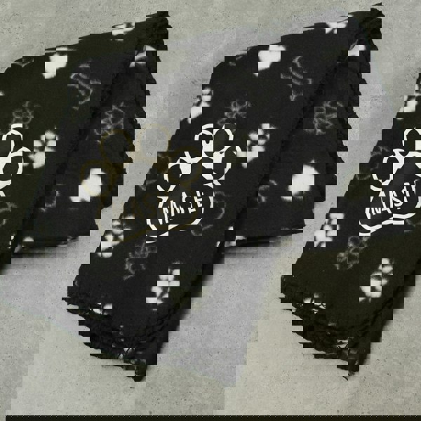 Personalised Memento Company Personalised Dog Paw Print Fleece Blanket