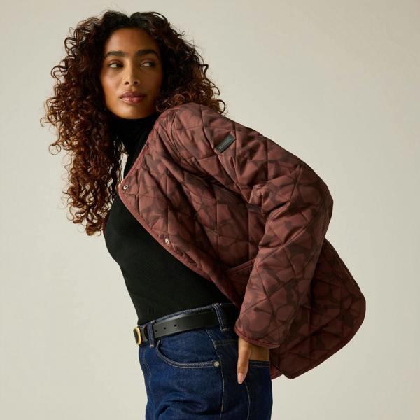 Regatta Womens/Ladies Maia Shadow Flower Quilted Jacket - Dark Cherry - 