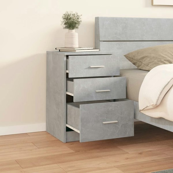 Berkfield Bed Cabinet Concrete Grey 40x40x63 cm Engineered Wood