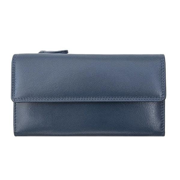 Front view of Navy wallet on a white background