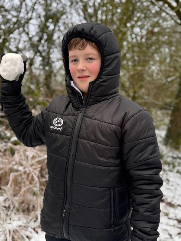 Quilted Puffer Hooded Jacket Black – Warm, Durable Winter Coat - Optimum