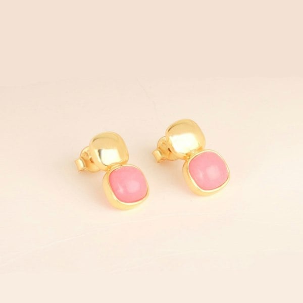 Lila Rasa Glossy Gold & Blushing Pink Stud