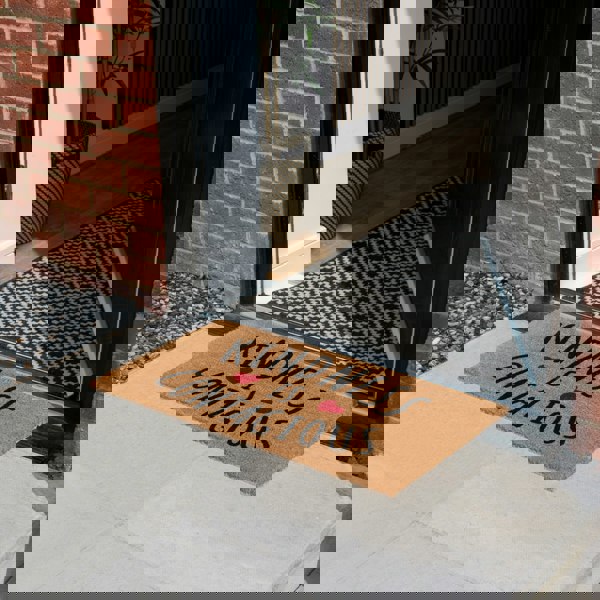 JVL Eco-Friendly Latex Backed Coir Entrance Doormat, 45x75cm - Kindness