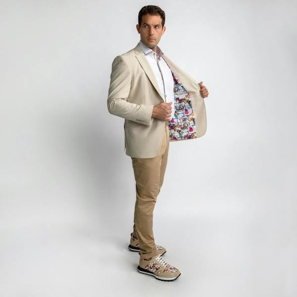 SUPER LIGHTWEIGHT SEERSUCKER BLAZER – Premium Men's Patterned Shirt by Claudio Lugli | Bold Design, Tailored Fit, Best Printed Shirts