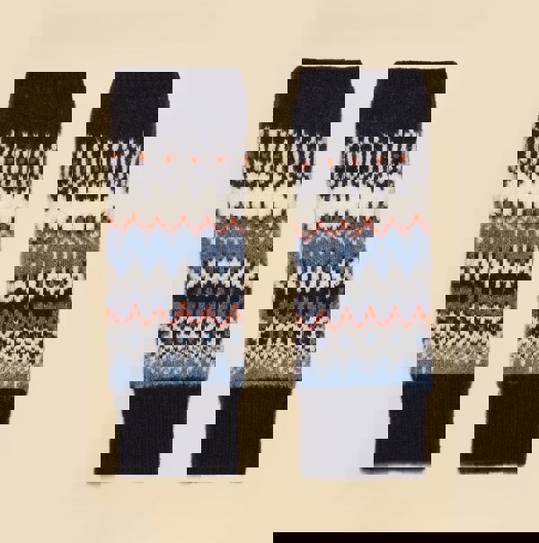 Joules KARA Fingerless Fairisle Glove Navy