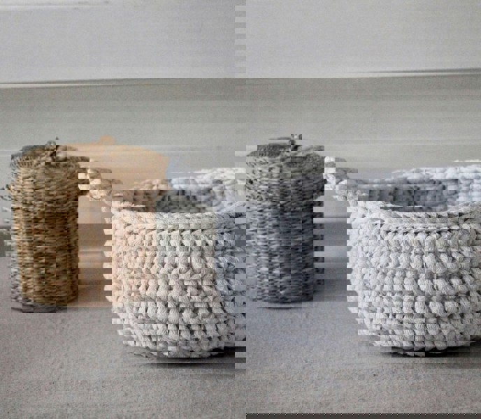 Small basket LIGHT GREY - Zuri House