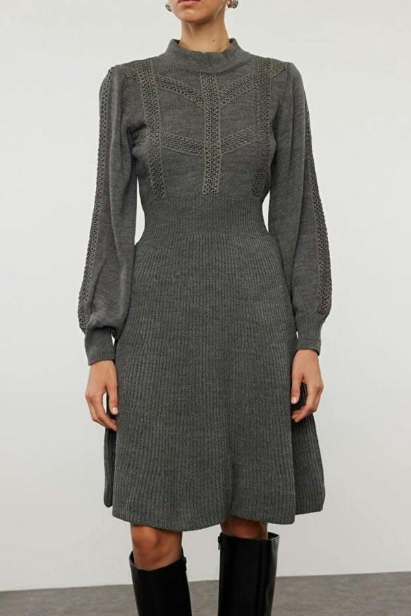 WOVCOR Mini Knit Lace Dress
