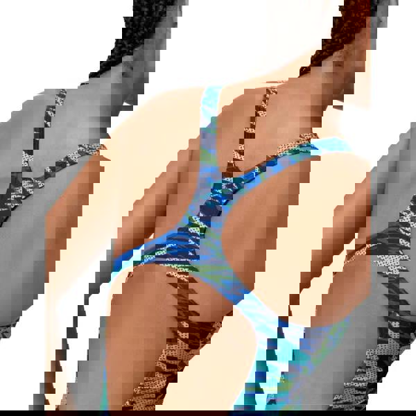 Speedo Hyperboom Print Medalist Swimsuit - Navy/Blue