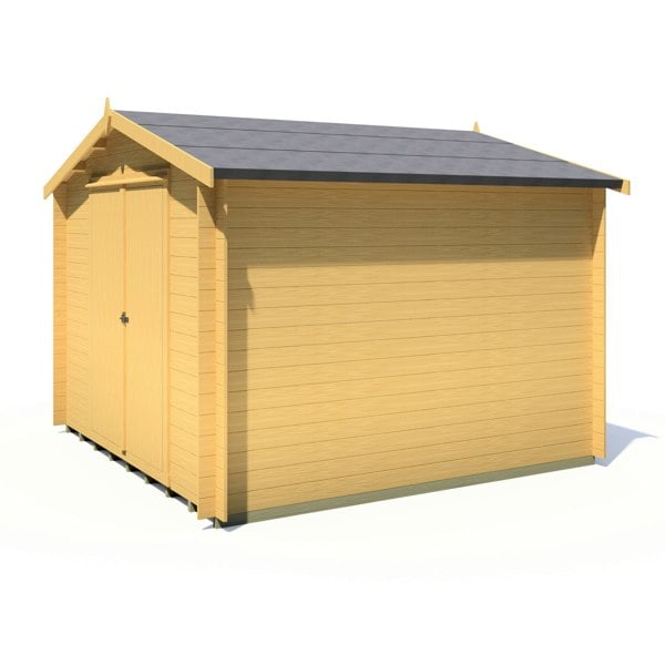 Shire Bradley 10x10 Log Cabin 19mm interlock Cladding - Best Shed