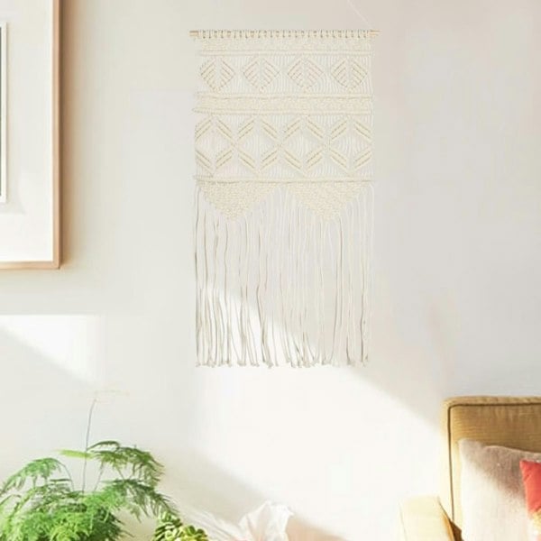 Berkfield Macrame Wall Hanger 40x80 cm Cotton