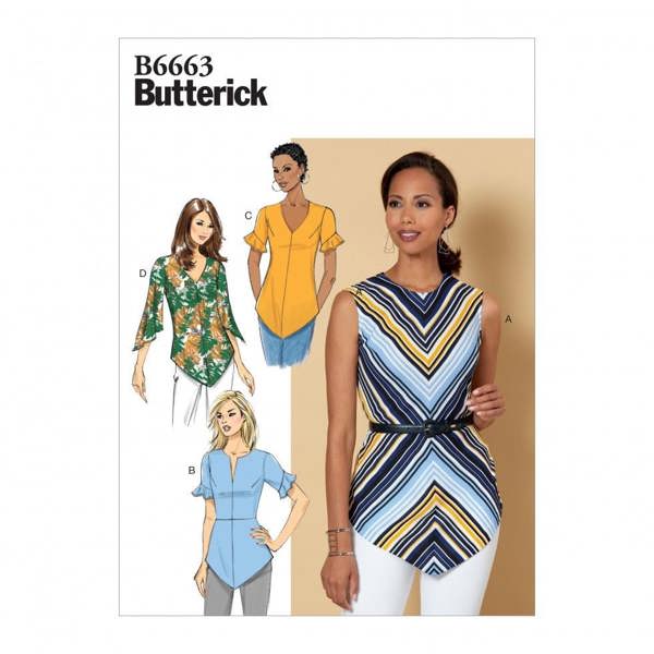 Butterick Sewing Pattern 6663, Tops for Women, A5 (6-8-10-12-14) - Easy
