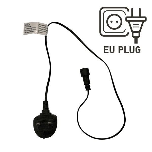 Lighting Legends European EU Plug Section & End Cap for "Super Festoon" String Lights