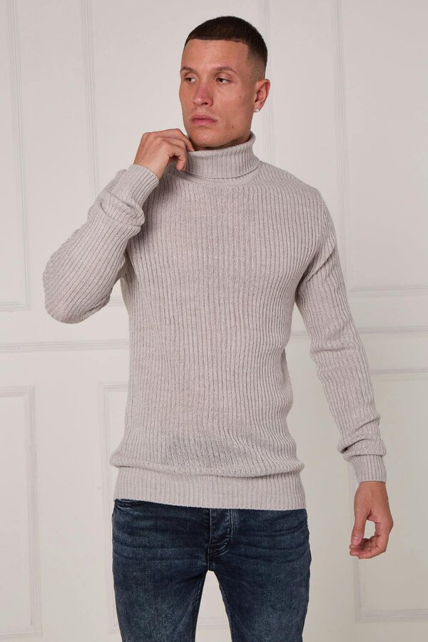 Men’s Ribbed Turtleneck Jumper
