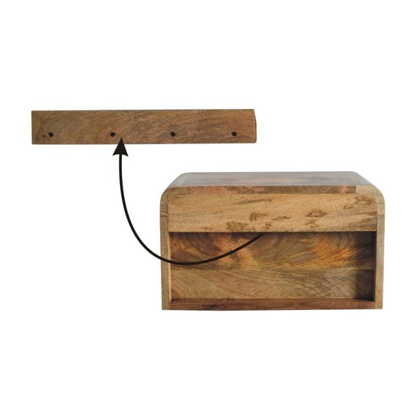 Artisan Furniture Chunky Oak-ish Floating Bedside