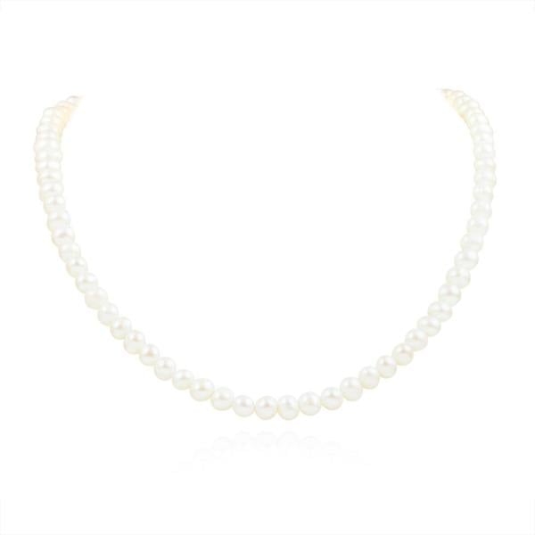 namana 16-inch Long Freshwater Pearl Necklace in 925 Sterling Silver for Women