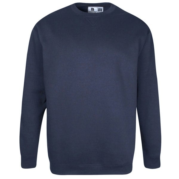 Duke Mens D555 Sweat Rockford Crew Neck Kingsize Jumper - Navy