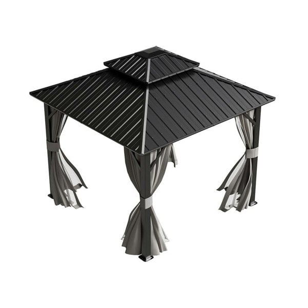 10×10ft/10×12ft Hardtop Patio Gazebo Living and Home 