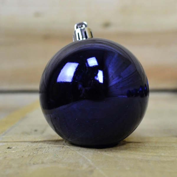 Samuel Alexander 24 Pack 60mm Multi Finish Shatter Proof Christmas Tree Baubles - Midnight Blue