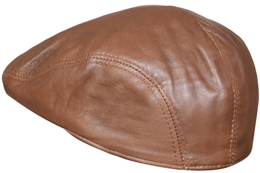 Infinity Leather Mens Leather Peaky Blinders Newsboy Flat Hat