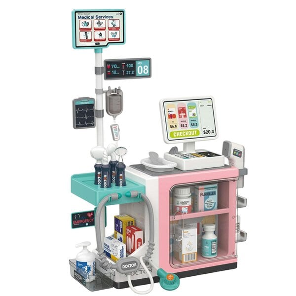 deAO Toys Doctor Kit for Kids – 49PCS Pretend Medical Station with Stethoscope, Tools & Accessories for Children Ages 3+