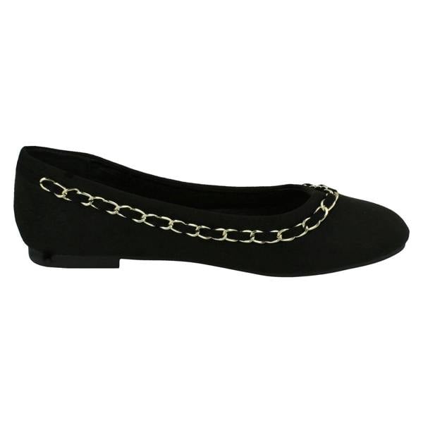 Spot On Ladies Spot On Chain Trim Ballerinas F80550