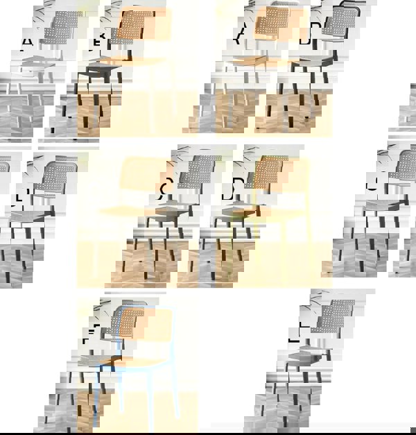 Ann Rattan Style Dining Chair, Plastic-Weilai Concept-Weilai Concept