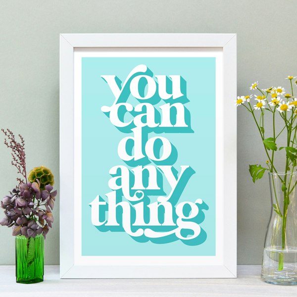 Hands & Hearts You can do anything positivity art print