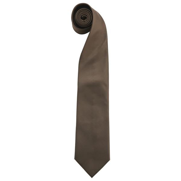 Premier Mens “Colours” Plain Fashion / Business Tie (Pack of 2) - Brown