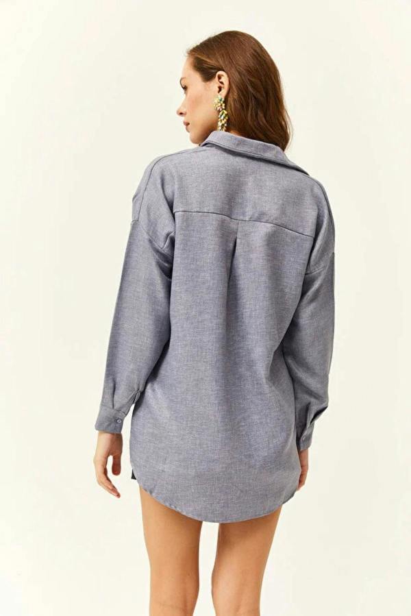 Hoxton Gal Sequin-Embellished Wool-Effect Oversized Winter Shirt