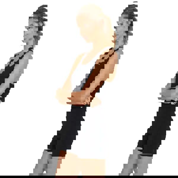 Black Speedo Endurance Plus Legsuit with racerback and bust shelf liner