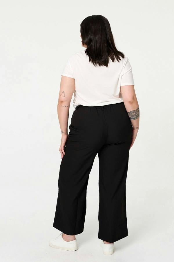 Black | Curve High Waist Wide Leg Trousers