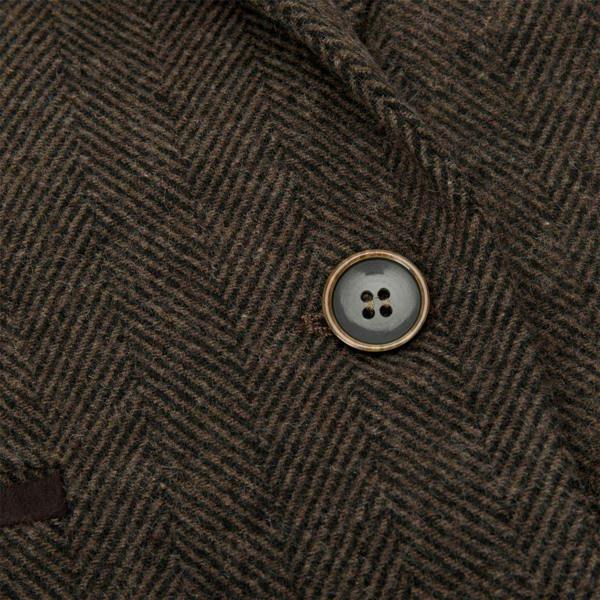 TruClothing Womens Tweed 1920s Herringbone Brown Blazer