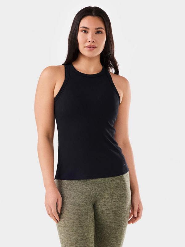 Tavi Perfect Fit Rib Tank Top - Ebony