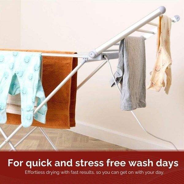 Rediffusion Winged Heated Clothes Airer with Cover