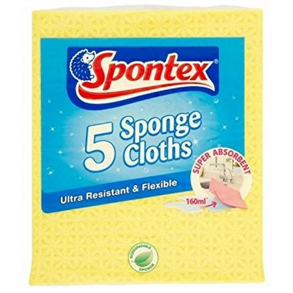 Spontex Sponge Cloth 5pk - One Colour - 