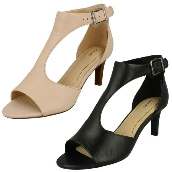 Clarks Ladies Clarks Peep Toe Heeled Sandals Laureti Star