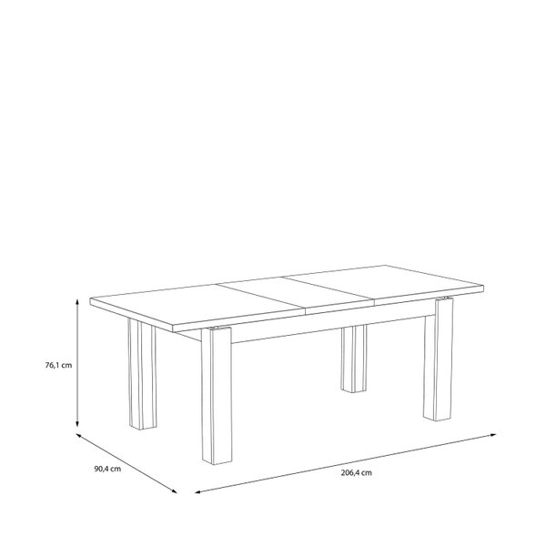 Wyld Haus Faro 8 Seater Extendable Artisan Oak Effect Dining Table
