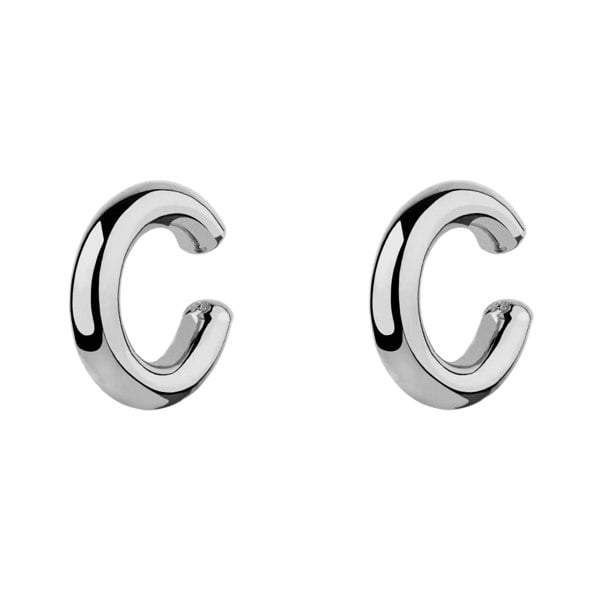 Spero London Chunky Sterling Silver Ear Cuffs No Piercing Pair